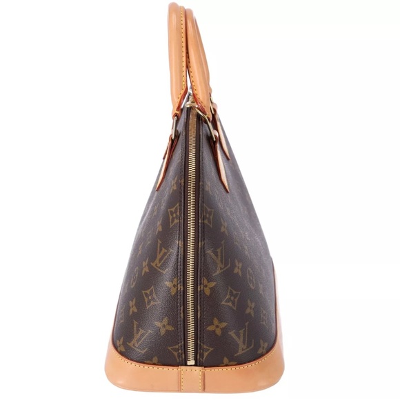 Louis Vuitton Monogram Alma Brown M51130 Dome Top Zip Satchel - Picture 6 of 17